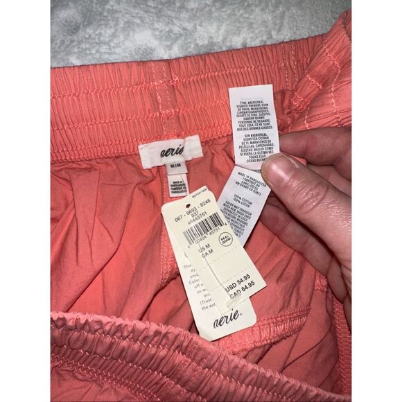 Aerie Medium Utility Cargo Pants High Rise Womens Solid Coral Peach Color NWT - Picture 5 of 9